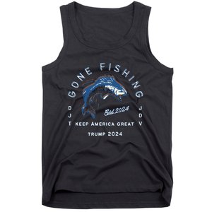 Gone Fishing Trump Vance 2024 Sport Fishing Pasttime Tank Top