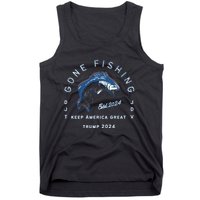 Gone Fishing Trump Vance 2024 Sport Fishing Pasttime Tank Top