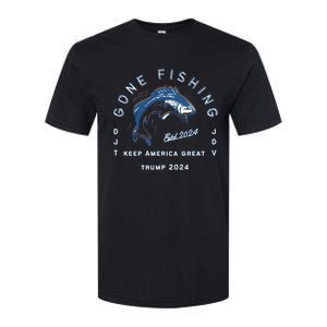 Gone Fishing Trump Vance 2024 Sport Fishing Pasttime Softstyle CVC T-Shirt