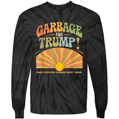 Garbage For Trump Make American Garbage Great Again Tie-Dye Long Sleeve Shirt