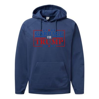 Garbage For Trump Garbage For Trump 2024 Presidential Performance Fleece Hoodie