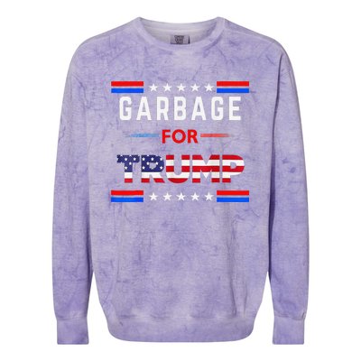 Garbage For Trump Make American Garbage Great Again Colorblast Crewneck Sweatshirt