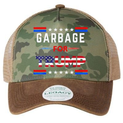 Garbage For Trump Make American Garbage Great Again Legacy Tie Dye Trucker Hat