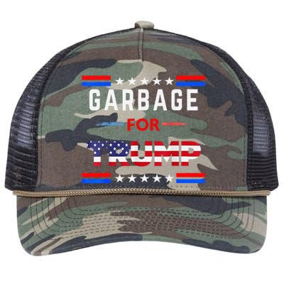 Garbage For Trump Make American Garbage Great Again Retro Rope Trucker Hat Cap