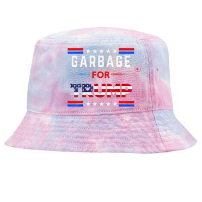 Garbage For Trump Make American Garbage Great Again Tie-Dyed Bucket Hat