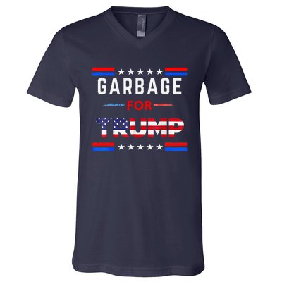 Garbage For Trump Make American Garbage Great Again V-Neck T-Shirt