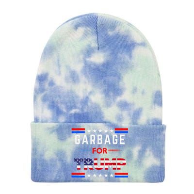 Garbage For Trump Make American Garbage Great Again Tie Dye 12in Knit Beanie