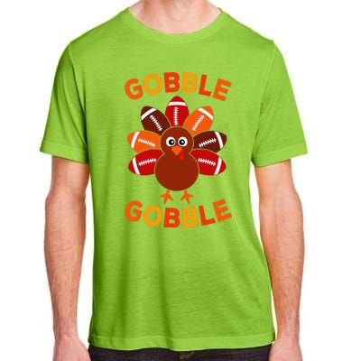 Gobble Football Turkey Balls Thanksgiving Adult ChromaSoft Performance T-Shirt