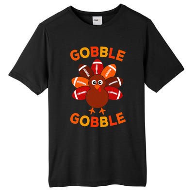 Gobble Football Turkey Balls Thanksgiving Tall Fusion ChromaSoft Performance T-Shirt