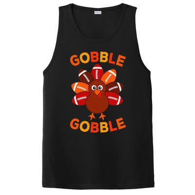 Gobble Football Turkey Balls Thanksgiving PosiCharge Competitor Tank