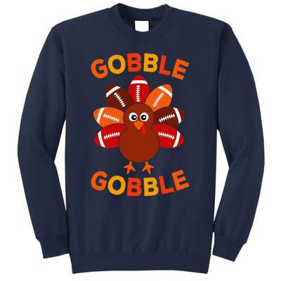 Gobble Football Turkey Balls Thanksgiving Tall Sweatshirt