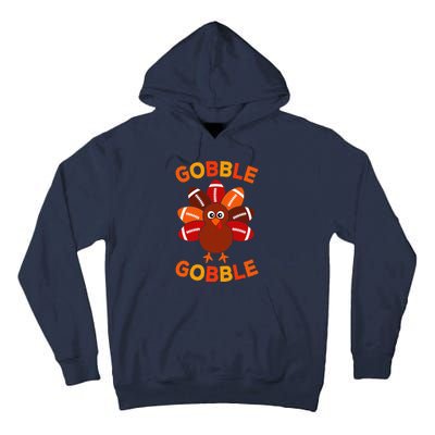 Gobble Football Turkey Balls Thanksgiving Tall Hoodie