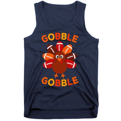 Gobble Football Turkey Balls Thanksgiving Tank Top