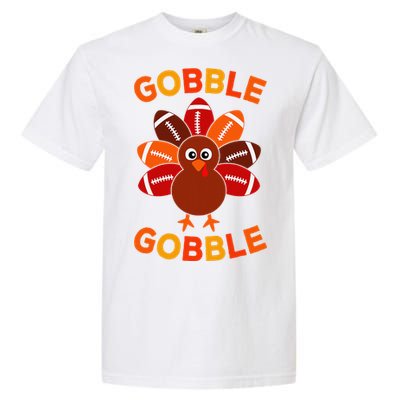 Gobble Football Turkey Balls Thanksgiving Garment-Dyed Heavyweight T-Shirt