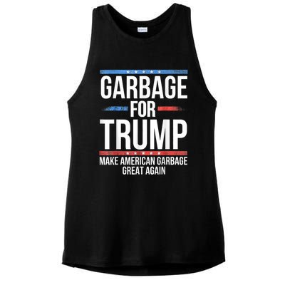 Garbage For Trump Make American Garbage Great Again Ladies PosiCharge Tri-Blend Wicking Tank