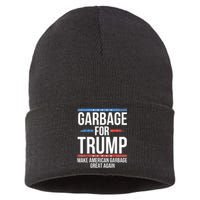 Garbage For Trump Make American Garbage Great Again Sustainable Knit Beanie