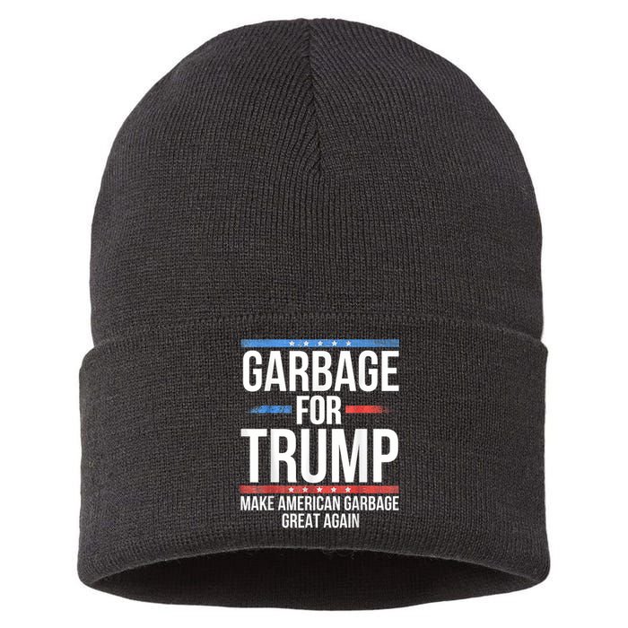 Garbage For Trump Make American Garbage Great Again Sustainable Knit Beanie