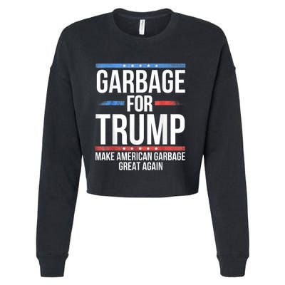 Garbage For Trump Make American Garbage Great Again Cropped Pullover Crew