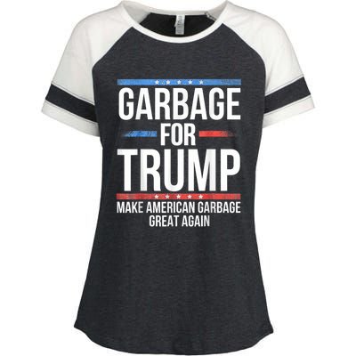 Garbage For Trump Make American Garbage Great Again Enza Ladies Jersey Colorblock Tee