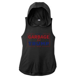 Garbage For Trump Proud Maga Garbage Trump Supporter Ladies PosiCharge Tri-Blend Wicking Draft Hoodie Tank