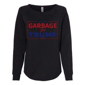 Garbage For Trump Proud Maga Garbage Trump Supporter Womens California Wash Sweatshirt