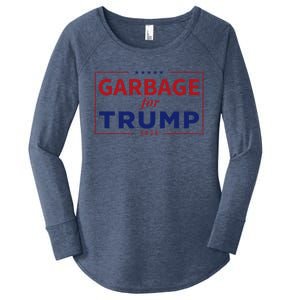 Garbage For Trump Proud Maga Garbage Trump Supporter Women's Perfect Tri Tunic Long Sleeve Shirt