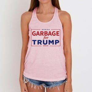 Garbage For Trump Proud Maga Garbage Trump Supporter Women's Knotted Racerback Tank