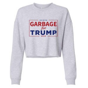 Garbage For Trump Proud Maga Garbage Trump Supporter Cropped Pullover Crew