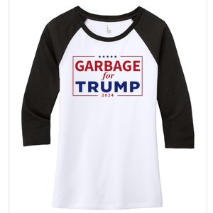 Garbage For Trump Proud Maga Garbage Trump Supporter Women's Tri-Blend 3/4-Sleeve Raglan Shirt