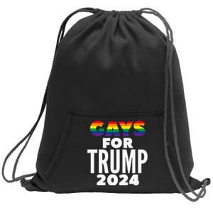 Gays For Trump 2024 Election Vote Sweatshirt Cinch Pack Bag