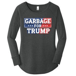 Garbage For Trump 2024 Make American Great Again Women's Perfect Tri Tunic Long Sleeve Shirt