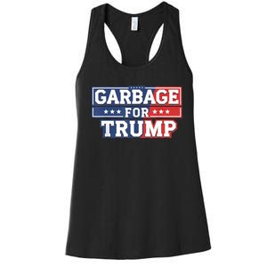 Garbage For Trump 2024 Make American Great Again Women's Racerback Tank