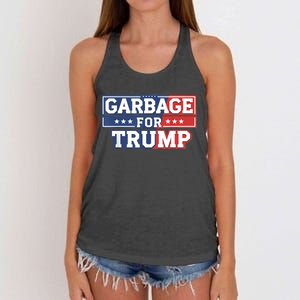 Garbage For Trump 2024 Make American Great Again Women's Knotted Racerback Tank