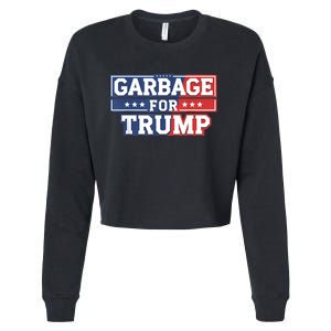 Garbage For Trump 2024 Make American Great Again Cropped Pullover Crew