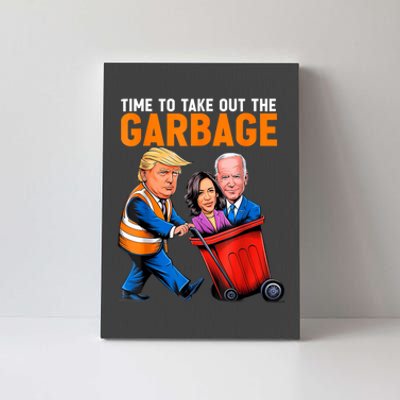 Garbage For Trump 2024 Funny Time To Take Out Garbage Biden Canvas