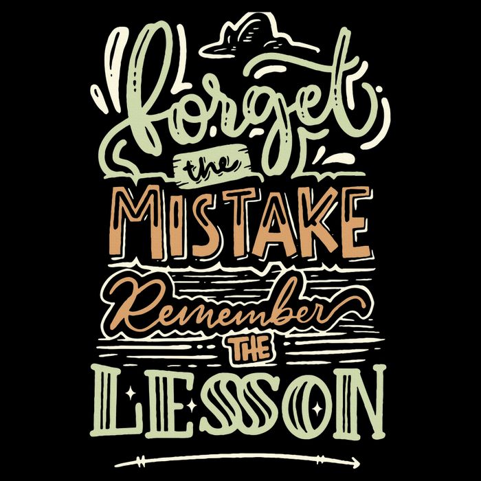 Groovy Forget The Mistake Remember The Lesson Retro 16 in Basic Backpack