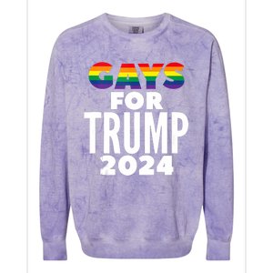 Gays For Trump 2024 Election Vote Colorblast Crewneck Sweatshirt