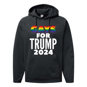 Gays For Trump 2024 Election Vote Performance Fleece Hoodie