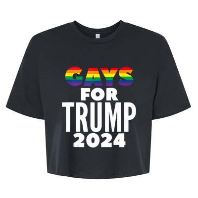 Gays For Trump 2024 Election Vote Bella+Canvas Jersey Crop Tee