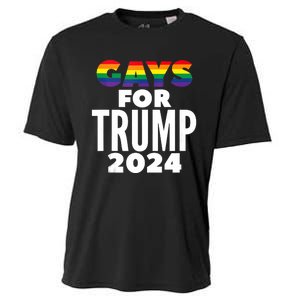 Gays For Trump 2024 Election Vote Cooling Performance Crew T-Shirt