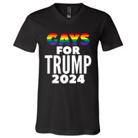 Gays For Trump 2024 Election Vote V-Neck T-Shirt