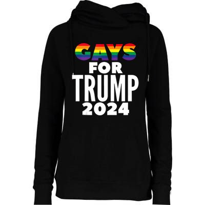 Gays For Trump 2024 Election Vote Womens Funnel Neck Pullover Hood