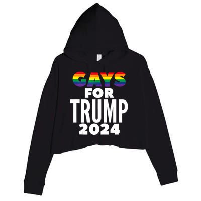 Gays For Trump 2024 Election Vote Crop Fleece Hoodie