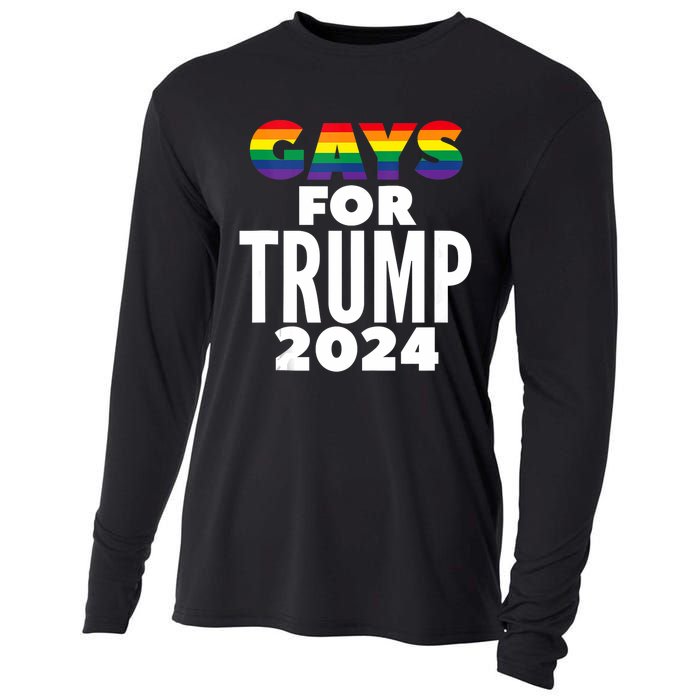 Gays For Trump 2024 Election Vote Cooling Performance Long Sleeve Crew