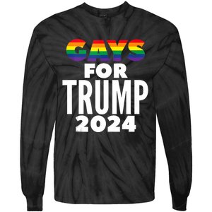 Gays For Trump 2024 Election Vote Tie-Dye Long Sleeve Shirt