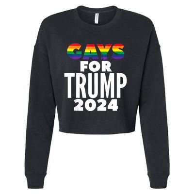 Gays For Trump 2024 Election Vote Cropped Pullover Crew