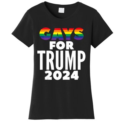 Gays For Trump 2024 Election Vote Women's T-Shirt