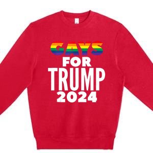 Gays For Trump 2024 Election Vote Premium Crewneck Sweatshirt