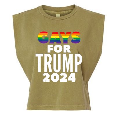 Gays For Trump 2024 Election Vote Garment-Dyed Women's Muscle Tee