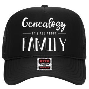 Genealogy Family Tree Genealogist Ancestry Ancestor Gift High Crown Mesh Back Trucker Hat